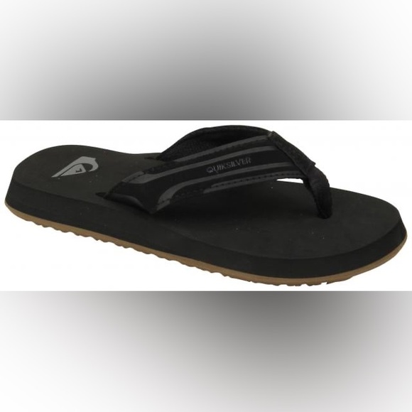 Quiksilver Boy's Monkey Wrench Sandal - Black / Black / Brown - Picture 1 of 3